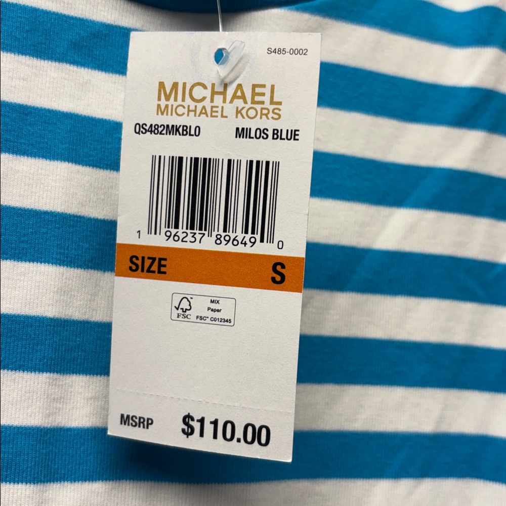 MICHAEL Michael Kors Blue and White Striped Dress - Picture 3 of 6